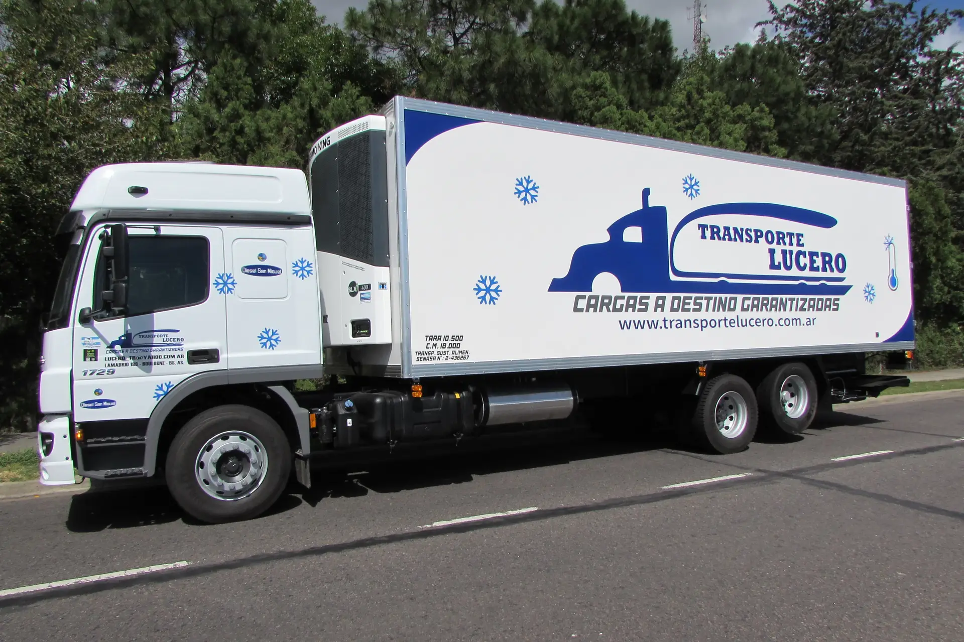 Camión refrigerado de Transporte Lucero